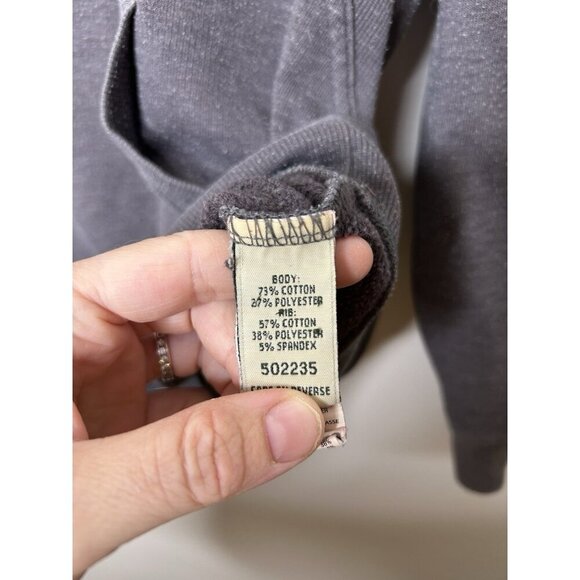 L.L. Bean Hoodie Pullover Vintage Gray Retro Graphic Long Sleeve Unisex Size L - Picture 9 of 9